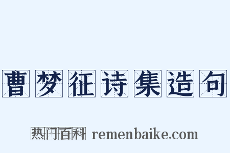 曹梦征诗集造句是什么意思的图片